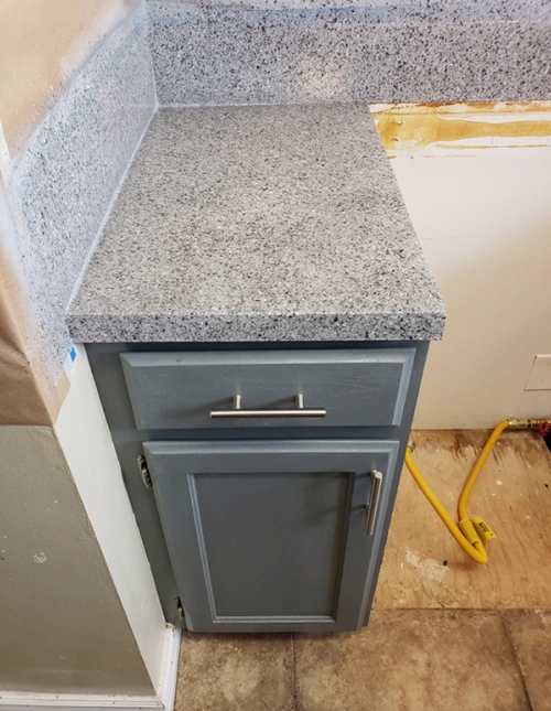 cabinet and counter